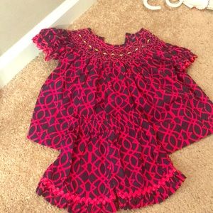 Smocking with flowers